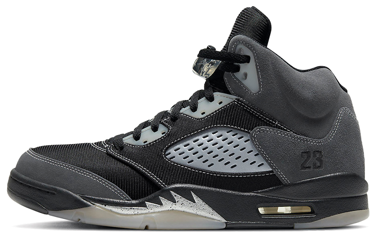 Мужские кроссовки Jordan Air Jordan 5 anthracite (черно-серые)