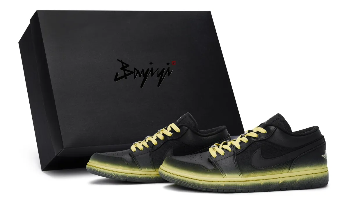 Jordan Air Jordan 1 811 Manufacturing, Current Surge Yellow, Special Shoe Box Slip Resistant Abrasion Resistant