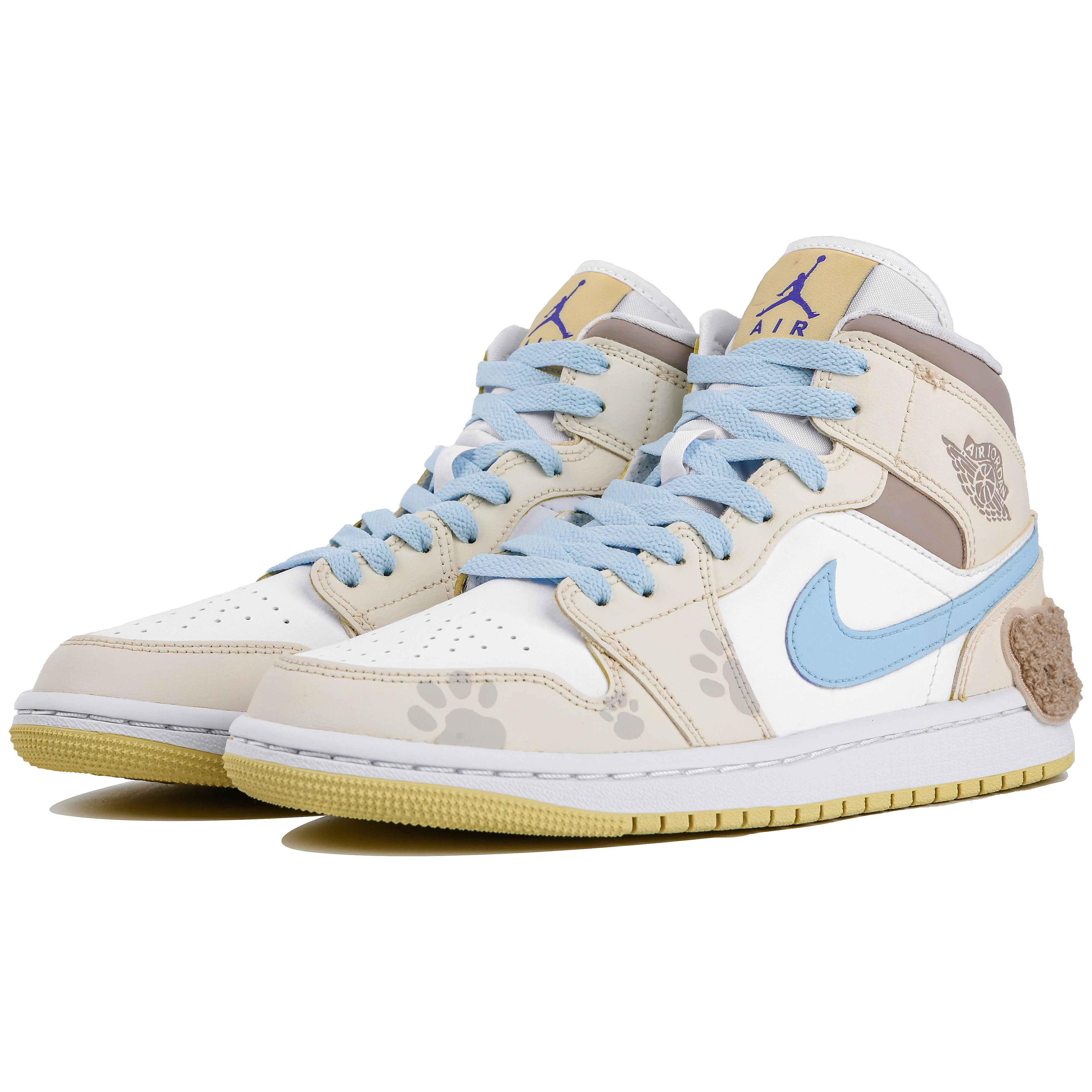 Jordan Air Jordan 1 High top Vintage Basketball Shoes Women’s White Yellow