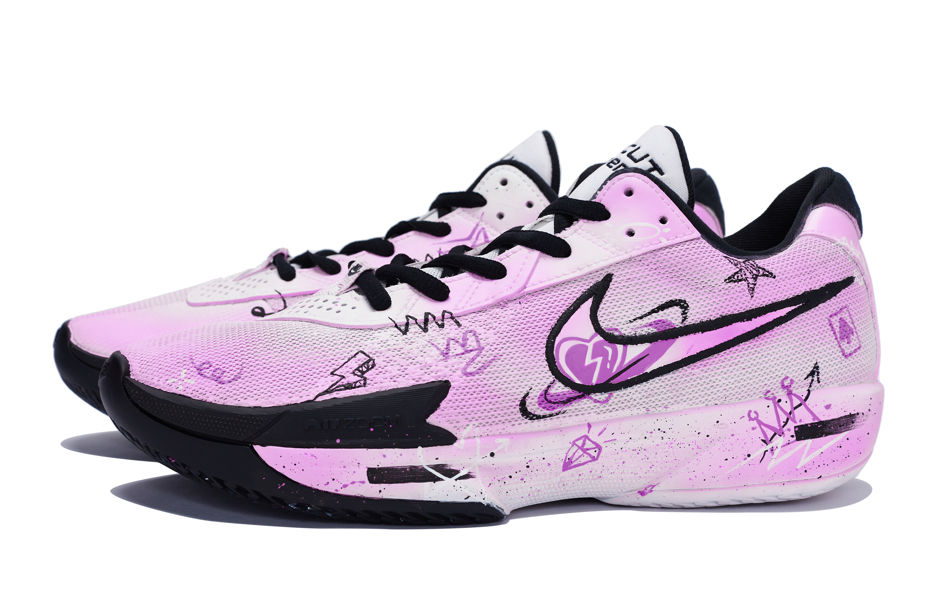 Nike Air Zoom G.T. Cut Academy 811 Manufacturing, Heartbeat Surround Fuchsia, Special Shoe Box Low top Basketball Shoes