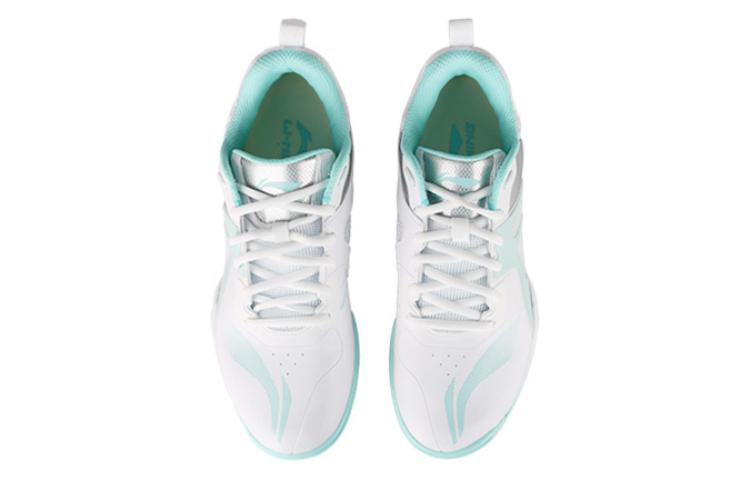 Li Ning Cushioning Abrasion Resistant Lightweight Low top Training Shoes Unisex White Silver