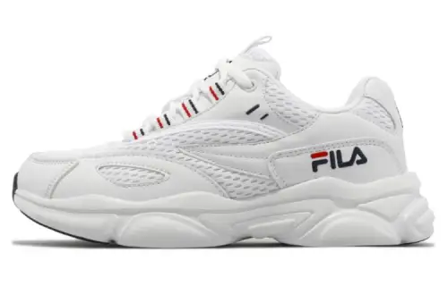 FILA Flamenco Cushioning, Wear Resistant Low top Chunky Sneakers Women's White