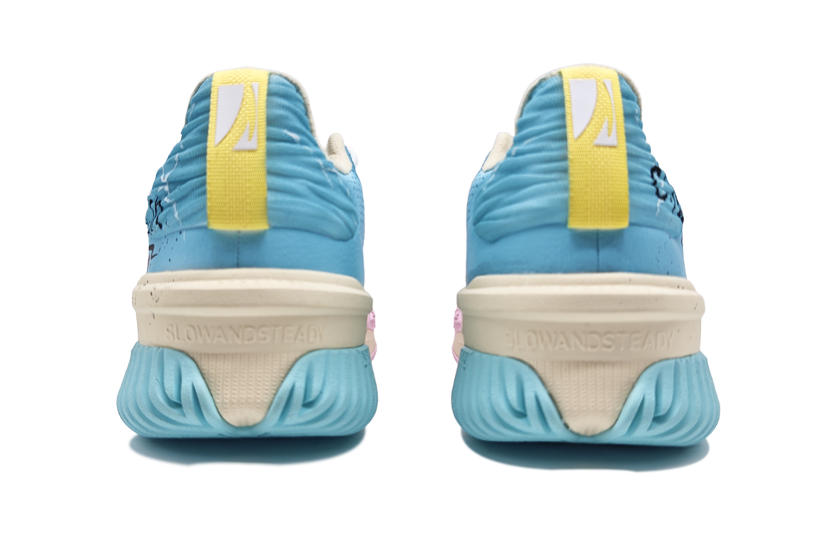 Anta Airspace 5 Cushioning Slip Resistant Abrasion Resistant Low top Basketball Shoes Men’s Blue Pink