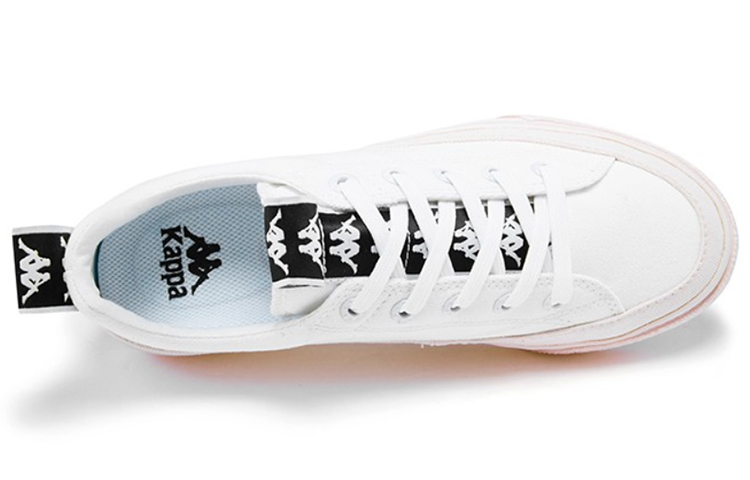 Kappa BANDA Slip Resistant, Abrasion Resistant, Lightweight, Breathable Low top Canvas Shoes Unisex Pink White