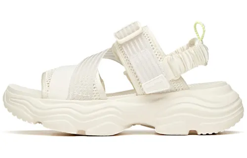 ANTA Beach Sandals Women's Ivory White/light Gray Silver