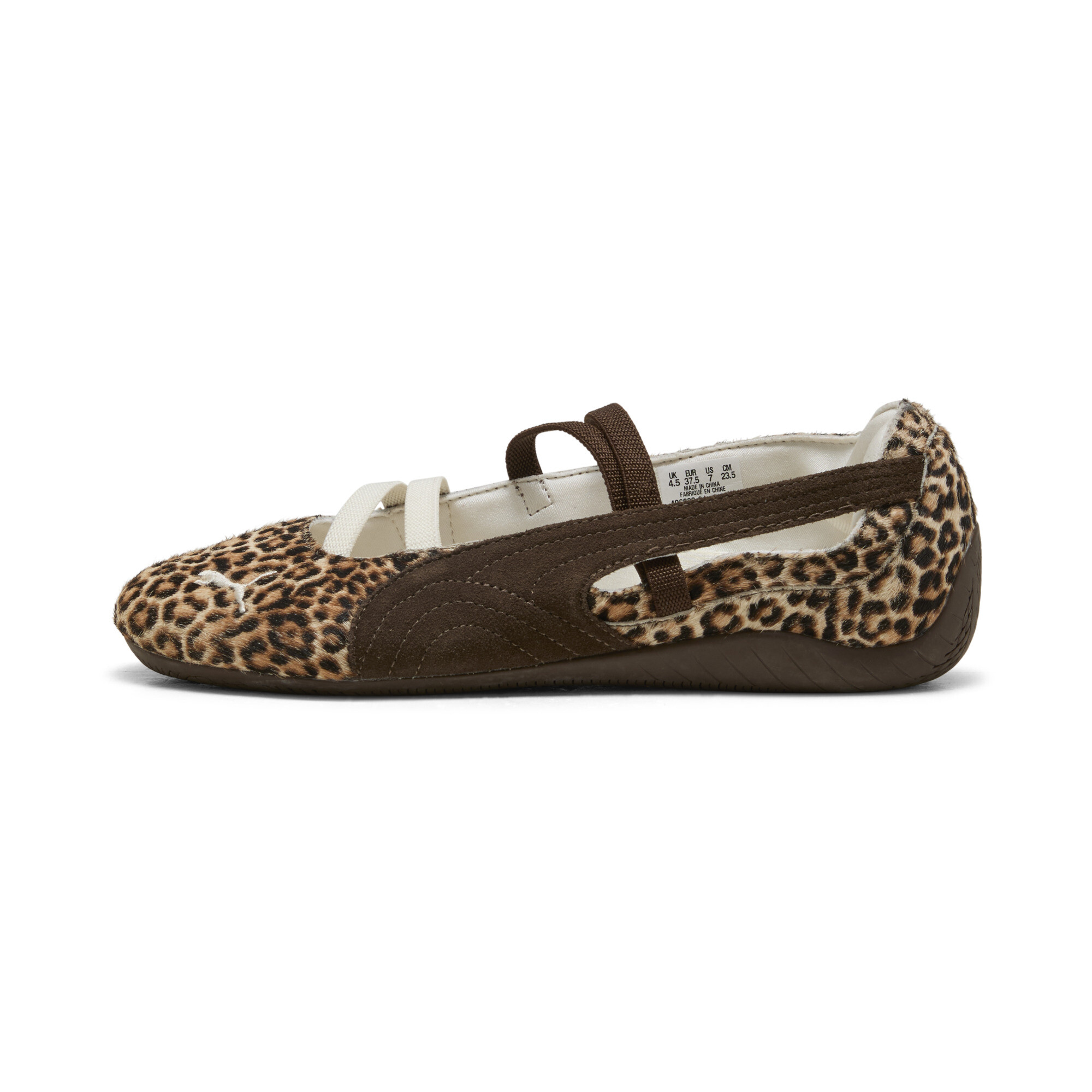 PUMA Puma speedcat BALLET fashion retro hollow leopard print sweet cool treasure thin sole couple shoes Mary Jane shoes women's brown