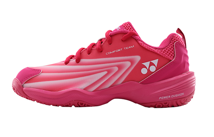 YONEX Cushioning Slip Resistant Breathable Moisture Wicking Coverage Low top Badminton Shoes Unisex Peach Red