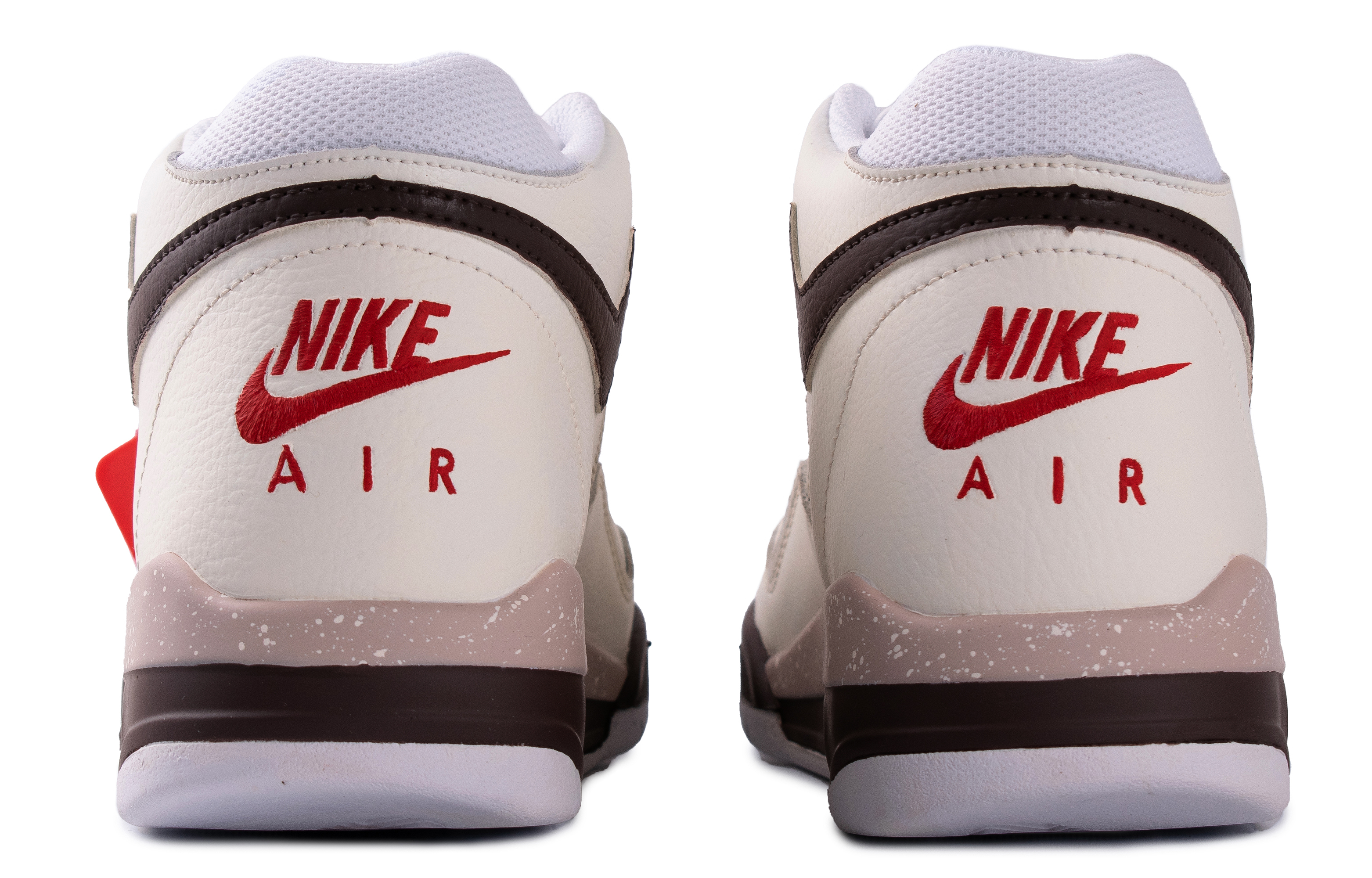 Nike Flight Legacy Mars WS Slip Resistant Abrasion Resistant Mid top Vintage Basketball Shoes Unisex Brown White