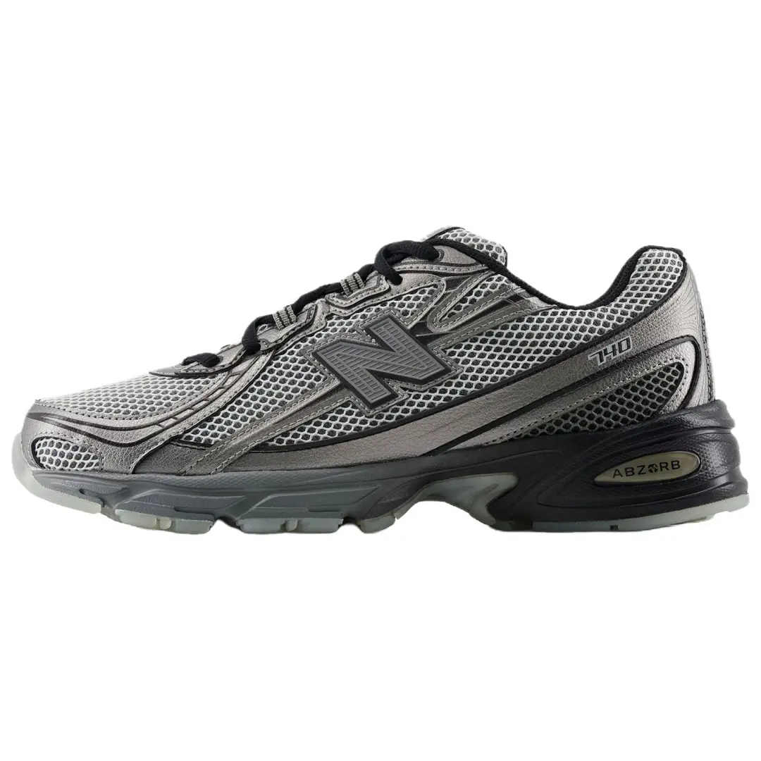 New Balance NB 740 Abrasion Resistant Low top Chunky Sneakers Unisex Silver Gray