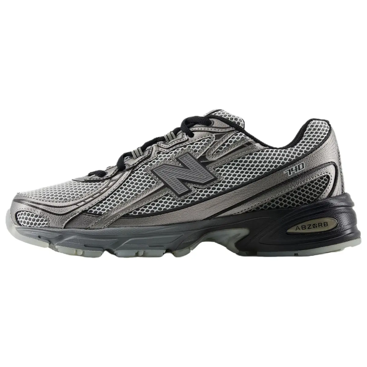 New Balance NB 740 Breathable Low top Chunky Sneakers Unisex Silver Gray