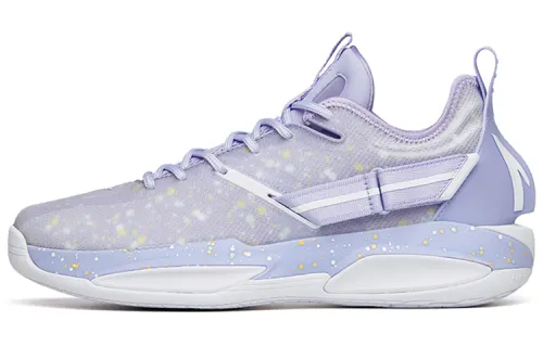 Anta Anta GH3 Nitrogen Technology Fabric Synthetic Leather TPU Shock Absorption Anti-Slip Wear Resistance Low-top Nitrogen Technology/A-FLASHEDGE Basketball Shoes Men's Lilac