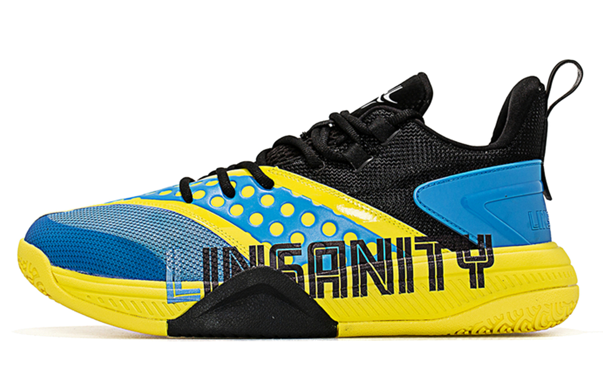 XTEP Cushioning Abrasion Resistant Low top Performance Basketball Shoes Men’s Blue Yellow