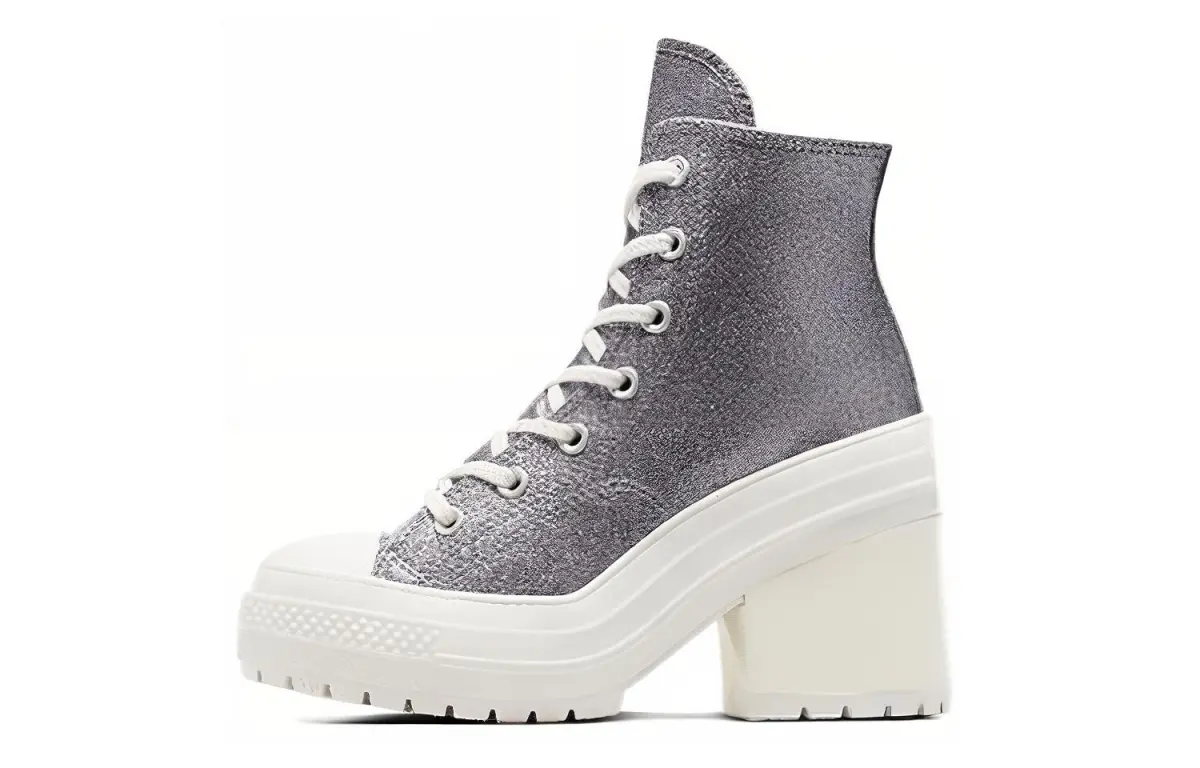 Converse Chuck 70 De Luxe Abrasion Resistant Breathable Mid top Canvas Shoes Women's Gray
