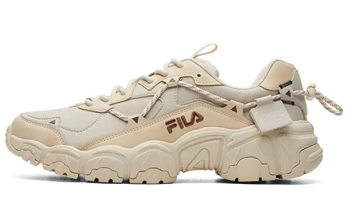 FILA FUSION Cat Claw Textile, Synthetic Leather Low top Chunky Sneakers Men's Beige
