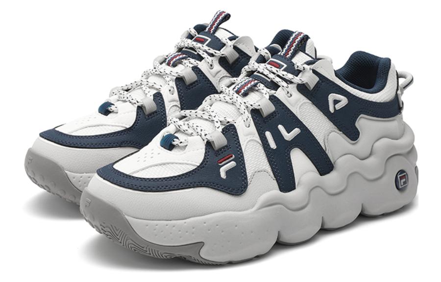 FILA Cushioning Abrasion Resistant Cushioning, Wear Resistant Low top Vintage Basketball Shoes Men’s Blue White