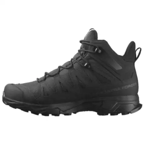SALOMON XA FORCES Slip Resistant Abrasion Resistant Slip Resistant Abrasion Resistant Mid top Hiking Shoes Unisex Black