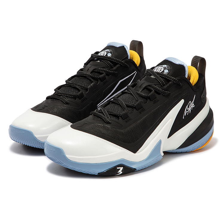 361° AG 5 Cushioning Slip Resistant Abrasion Resistant Low top Basketball Shoes Men’s Black White