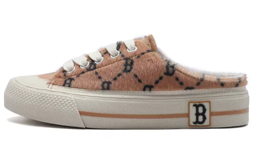 MLB Playball Mule Low top Canvas Shoes Unisex Dark Beige Yellow