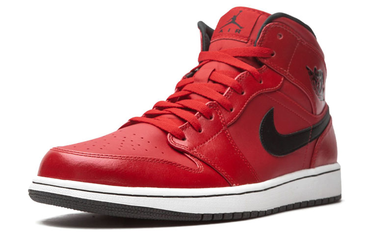 Jordan 1 Mid Gym Red Black Patent