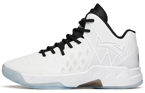 Anta KT1 Pro Thompson 1st Generation Nitrogen Fabric Synthetic Leather TPU Shock Absorbing Anti-Slip Wear Resistant Wrapped Support High Top Basketball Shoes Men's White Black