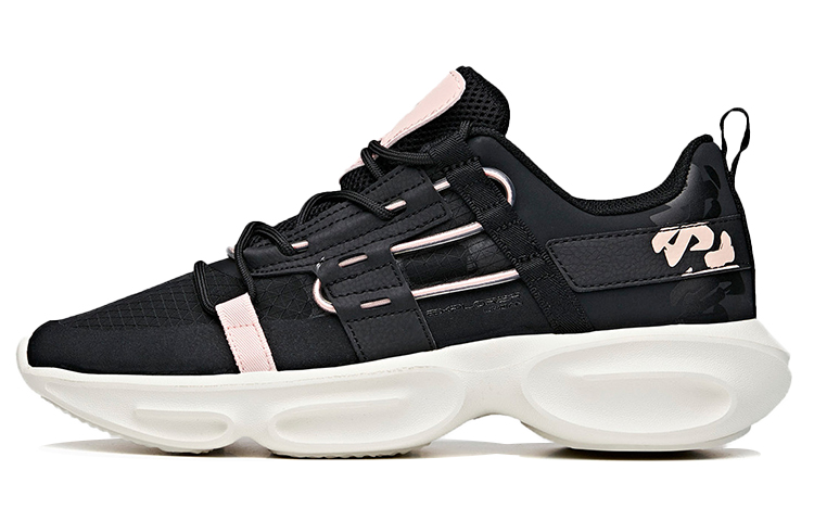 ANTA Training Shoes Women's Low Top Black/Cherry Blossom Pink