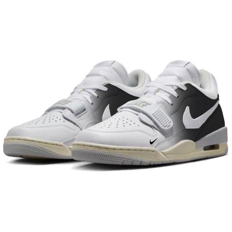 Jordan Legacy 312 Cushioning Slip Resistant Breathable Low top Vintage Basketball Shoes Men’s White Black