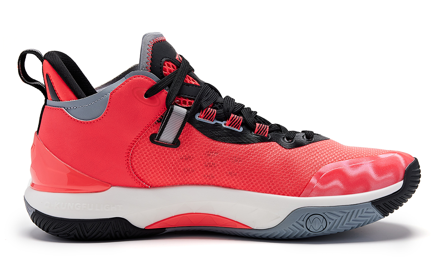 QIAODAN Poisonous Fangs Lite Slip Resistant Low top Basketball Shoes Men’s Virtual Red Black