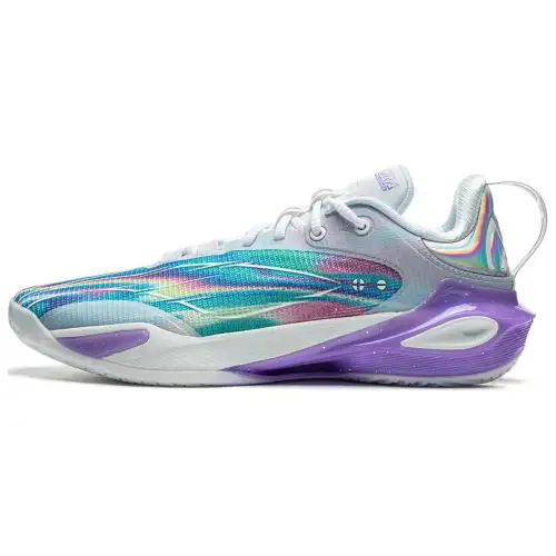 Li Ning Speed 11 Low top Basketball Shoes Men's Blue Purple