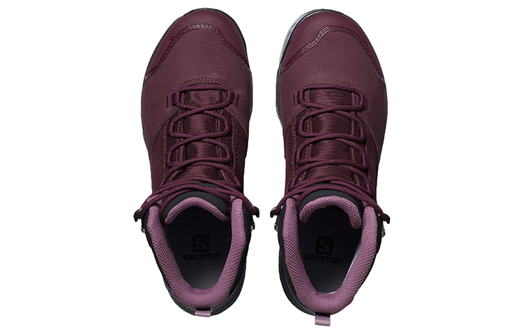SALOMON Outward Gore Te Abrasion Resistant High top Hiking Shoes Women’s Burgundy