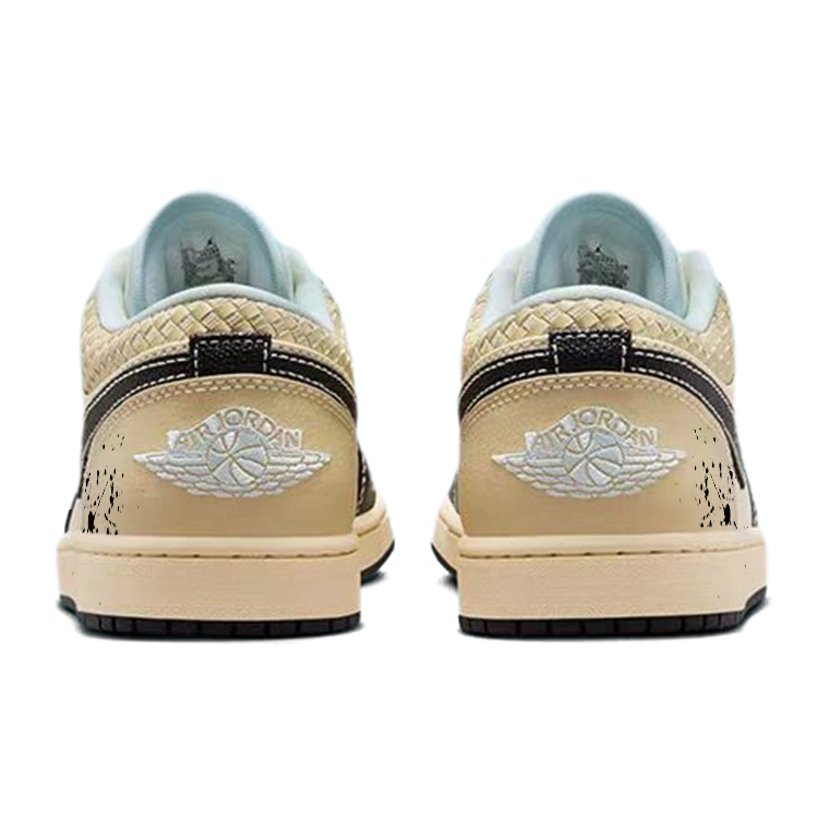 Jordan Air Jordan 1 Vintage Basketball Shoes Men’s Low Top Beige/Black