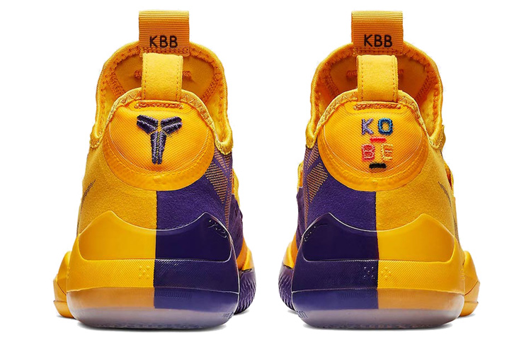 Мужские кроссовки Nike Kobe AD (желто-фиолетовые) — Жёлтый / фиолетовый — фото 5