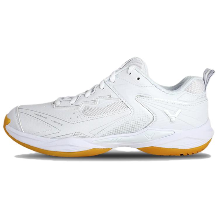 VICTOR Cushioning Breathable Coverage Low top Badminton Shoes Unisex Pearl White
