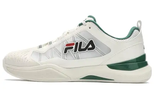 FILA SPEED SERVE Textile, Artificial Leather Breathable Coverage Support Low top Tennis Shoes Men's White Green