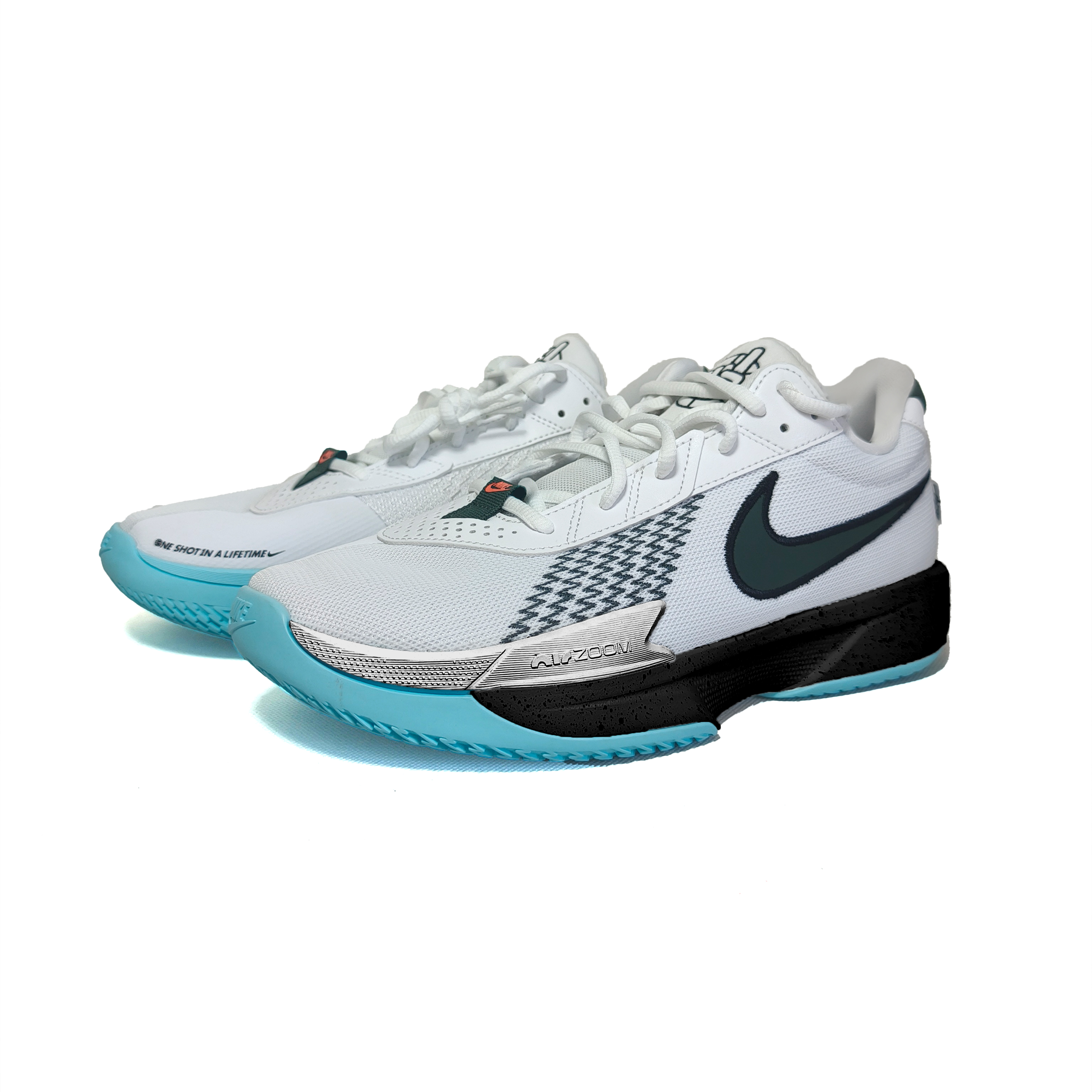 Nike Air Zoom G.T. Cut Academy Slip Resistant Abrasion Resistant Low top Basketball Shoes Unisex White
