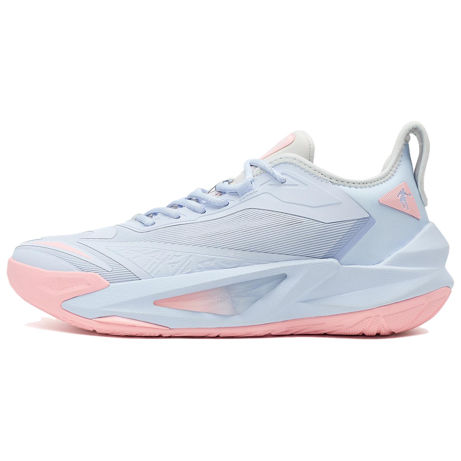 QIAODAN Cushioning, Wear Resistant Low top Basketball Shoes Men’s Yi Purple Soft Pink