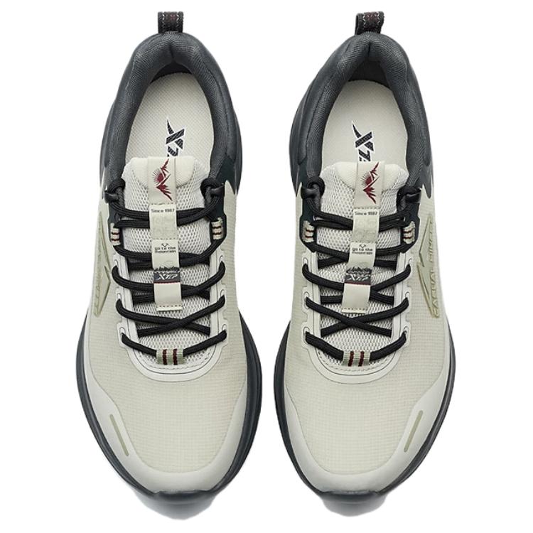 XTEP Lightweight Abrasion Resistant Low top Mountaineering & Hiking Shoes Men’s White Black