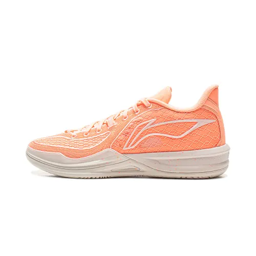 Li Ning Assassin's Creed 2 Cushioning Slip Resistant Breathable Low top Basketball Shoes Men's Fluorescent Soft Orange