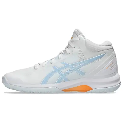 Asics LADY GELFAIRY 9 Artificial Leather Mid top Basketball Shoes Women's White Blue