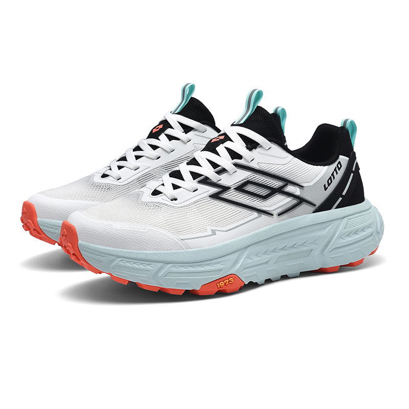 LOTTO Slip Resistant, Abrasion Resistant, Breathable, Lightweight Low top Hiking Shoes Men’s White Black