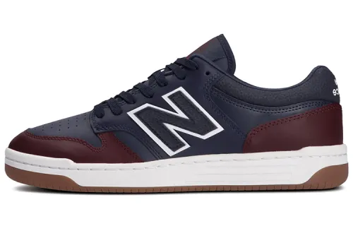 New Balance NB 480 Fabric Low top Vintage Basketball Shoes Unisex Red Blue