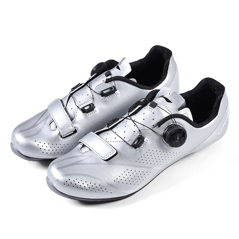 Li Ning Slip Resistant Abrasion Resistant Low top Cycling Shoes Men’s Silver