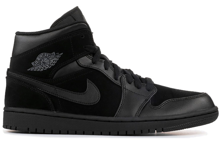 Jordan 1 Mid Triple Black 2018