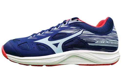 Mizuno Blast Crossmatch Plio Sp Cushioning Slip Resistant Abrasion Resistant Low top Volleyball Shoes Unisex Navy Blue