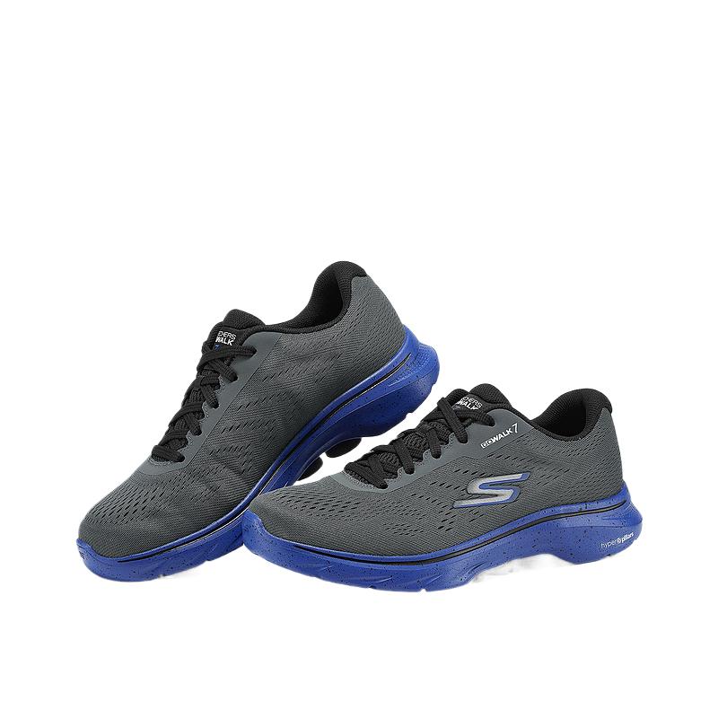 Skechers MEN’S GO WALK Comfortable Coverage Low top Training Shoes Men’s Gray Blue