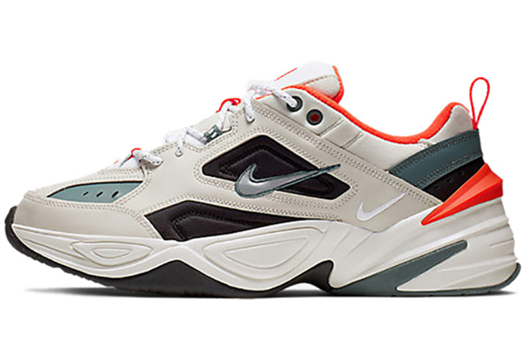 Nike M2K Tekno Light Bone Comfort Low Top Daddy Shoes Men's Gray Orange