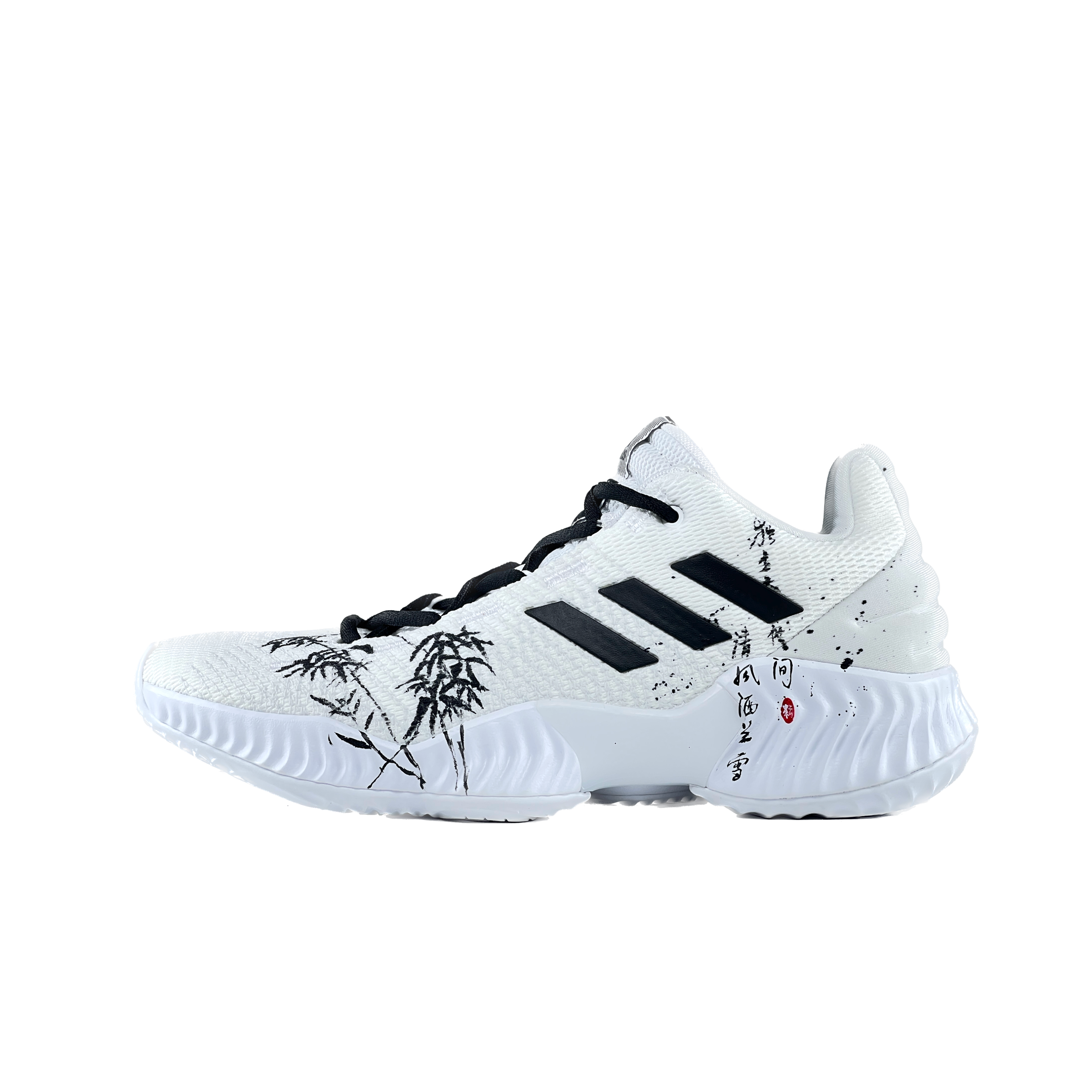 Adidas Pro Bounce 2018 Cushioning Slip Resistant Low top Basketball Shoes Men's Black White
