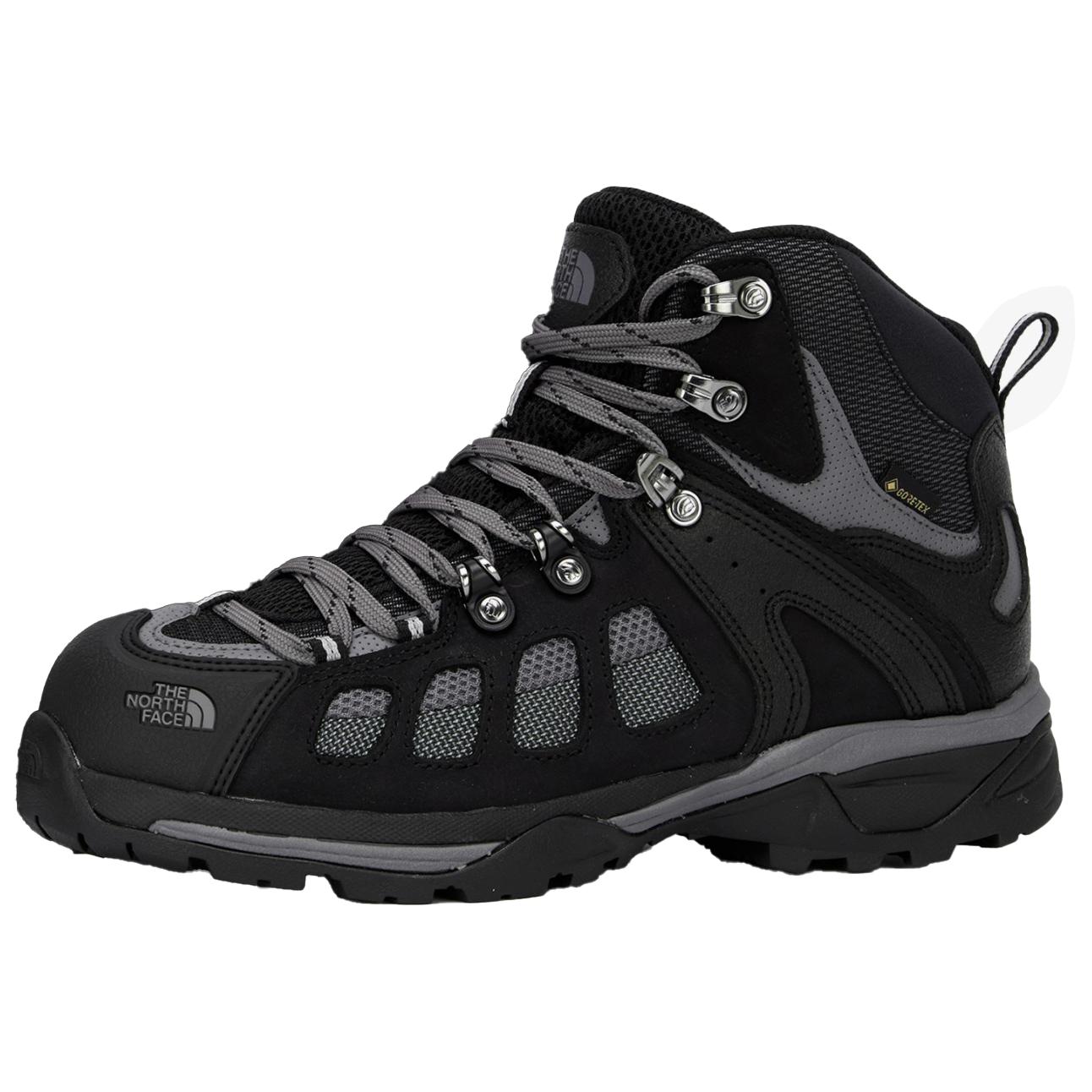 THE NORTH FACE Slip Resistant Waterproof Non Slip And Waterproof Mid top Hiking Shoes Unisex Black