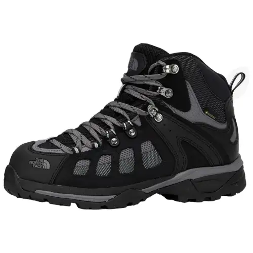 THE NORTH FACE Slip Resistant Waterproof Non Slip And Waterproof Mid top Hiking Shoes Unisex Black