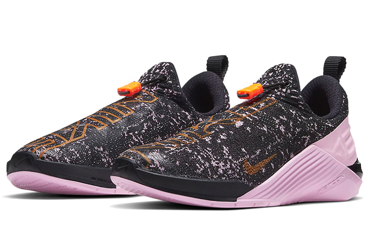 Женские кроссовки Nike React Metcon (черно-розово-золотые) — Чёрный / розовый / золотой — фото 3