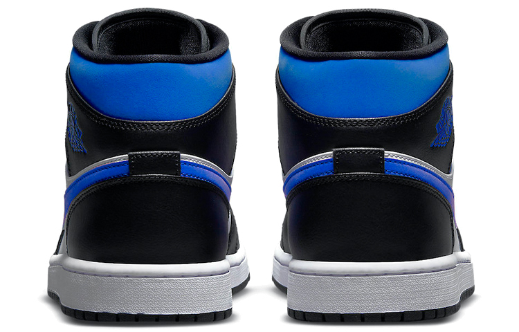Мужские кроссовки Jordan Air Jordan 1 mid "white royal" (бело-сине-черные) — Белый / синий / чёрный — фото 5